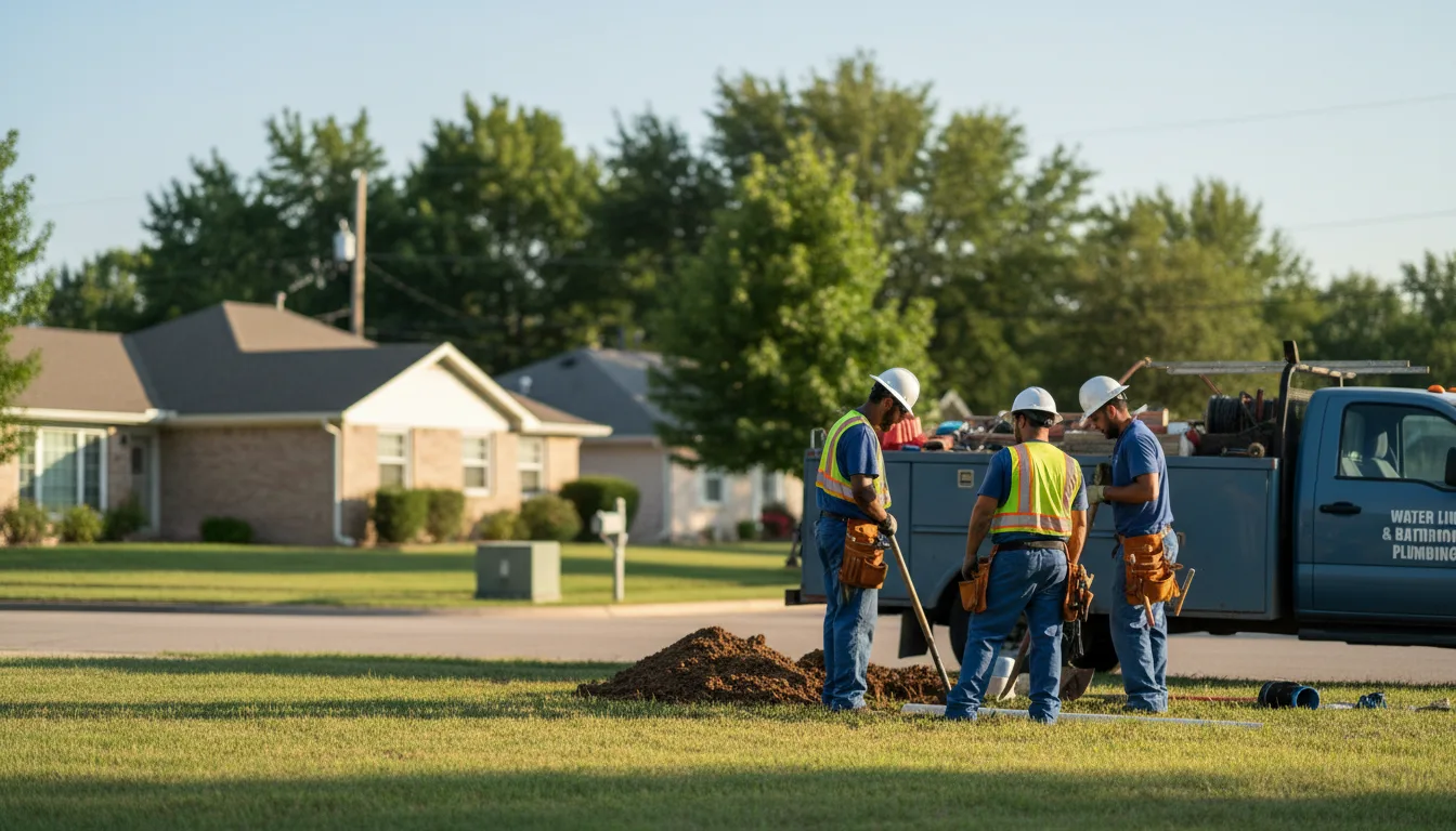 Residential water line and bathroom plumbing service in Birdsboro, PA